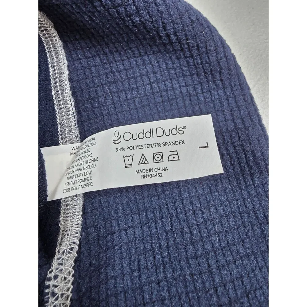 Cuddl Duds Reversible Open Front Cardigan Jacket Gray Navy Cozy Size Large
